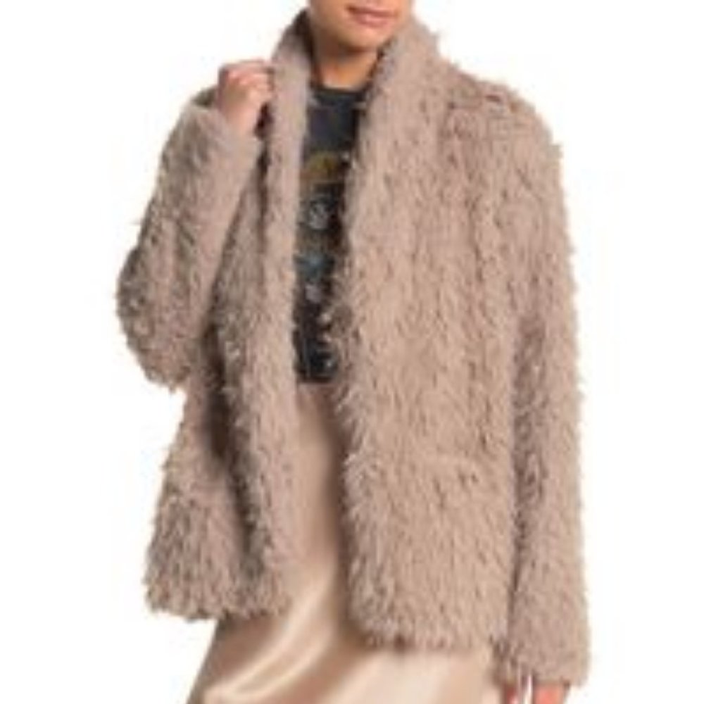 Love, Fire | Faux Fur Shawl Collar Jacket